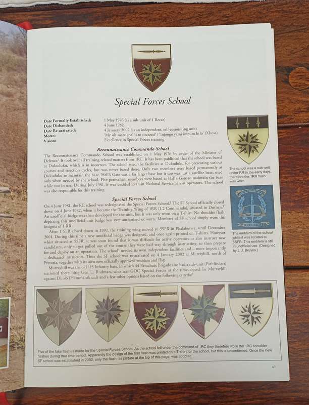 SANDF - SPECIAL FORCES SCHOOL - ORIGINAL (SCARCE)