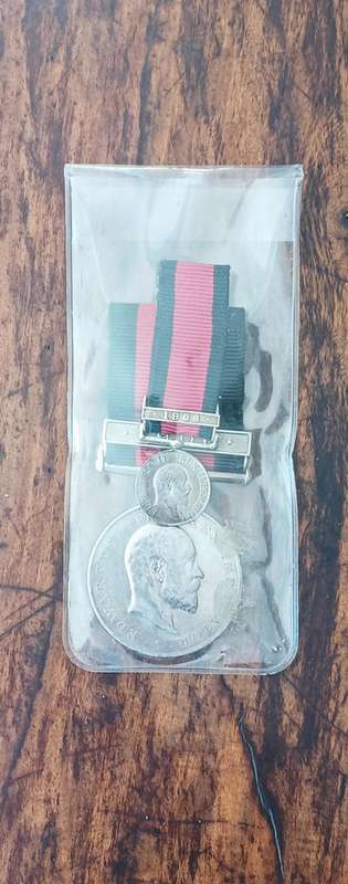 NATAL REBELLION MEDAL 1906 - FULL SIZE + MINIATURE