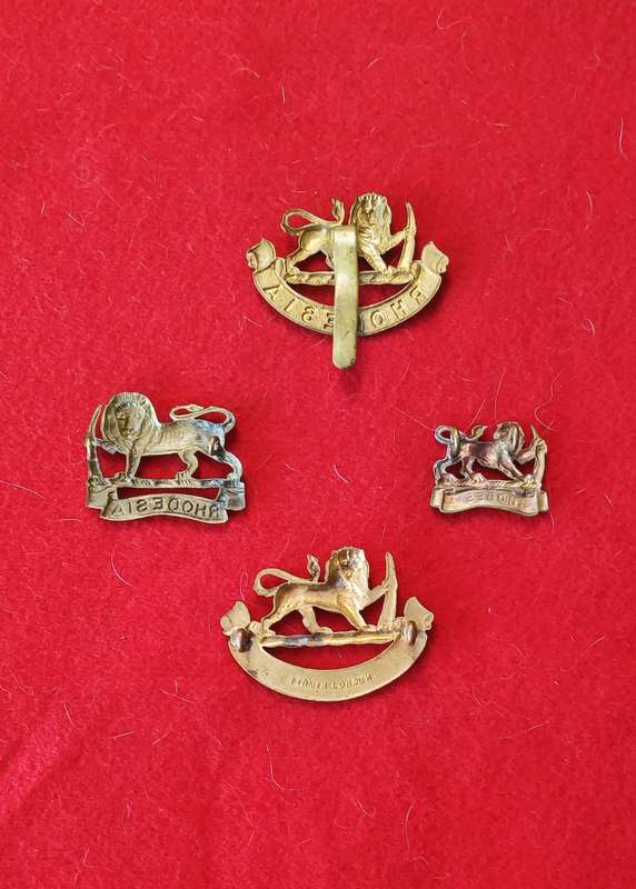 RHODESIA - RHODESIA GENERAL SERVICES CORPS (1940-60s) - BRASS BADGE LOT