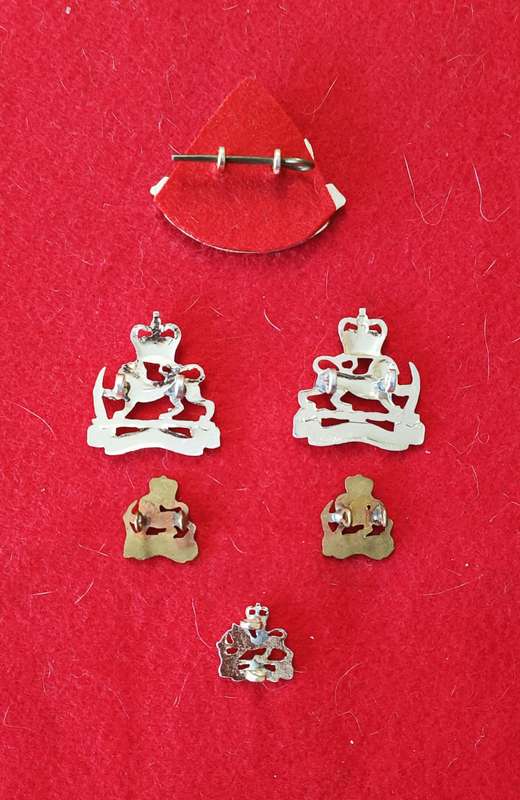 RHODESIA - RHODESIA STAFF CORPS (1960-70) - BRASS & ANODISED BADGE LOT