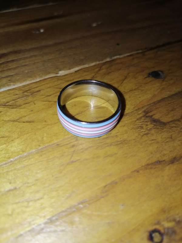 Stainless Steel Enameled Ring - Stunning!