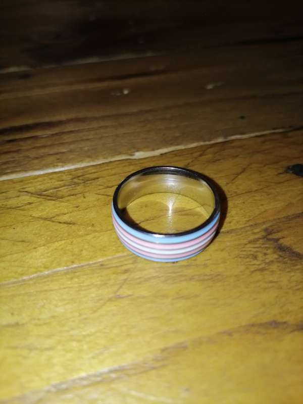 Stainless Steel Enameled Ring - Stunning!