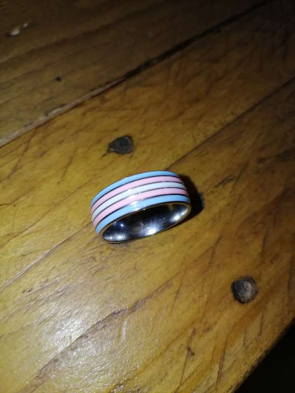 Stainless Steel Enameled Ring - Stunning!