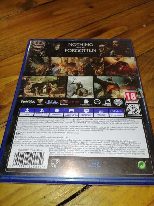 PS4 Shadow of War Game!