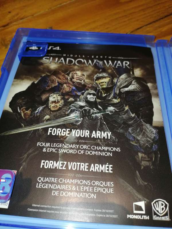 PS4 Shadow of War Game!