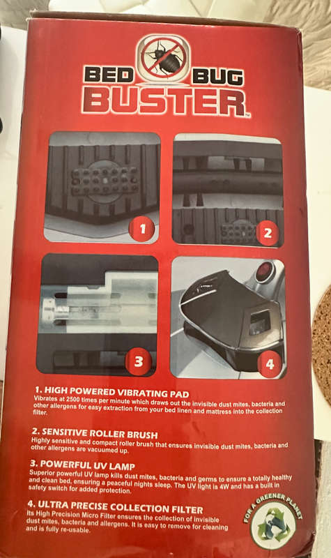 Bed Bug Buster - UV handheld Mattress Vacuum 300W