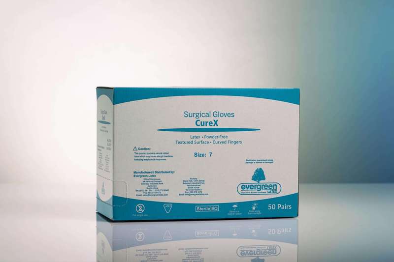 Evergreen Latex Surgical Gloves- Size 7