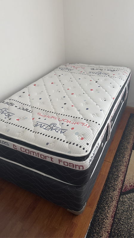 Mattress with Base (Three quarter bed) in Great Condition