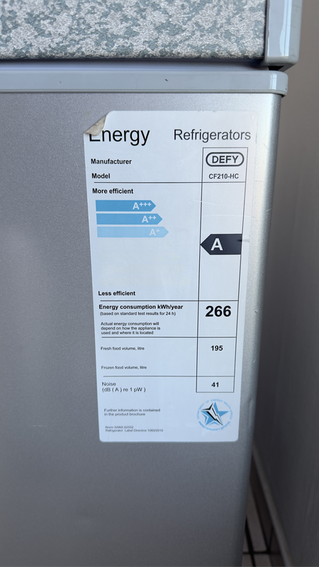Defy chest freezer