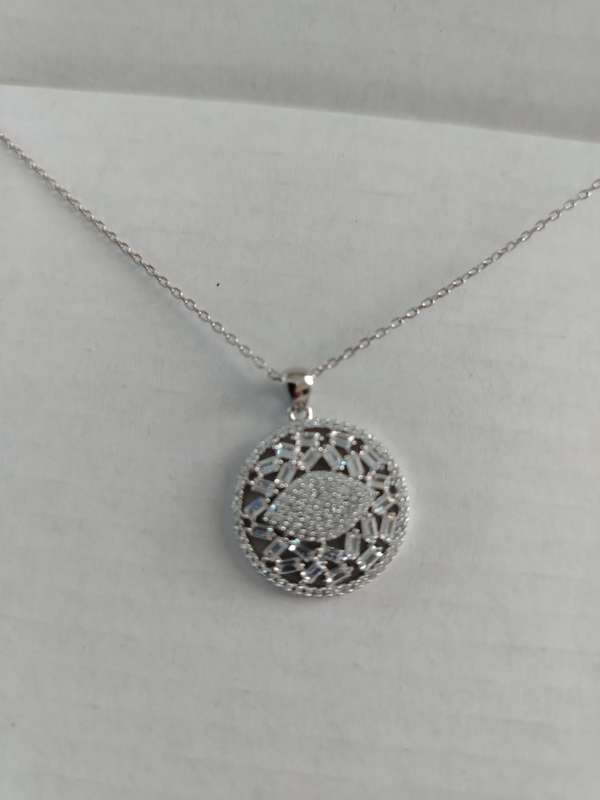 925 Silver Cubic Zirconia Evil Eye Necklace