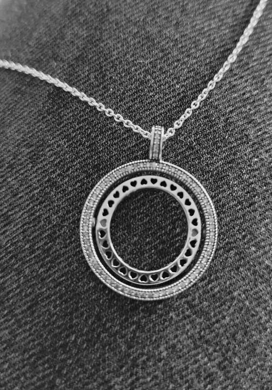 925 Silver Spinning Hearts Necklace
