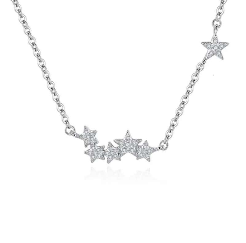 925 Silver Galaxy of Stars Necklace