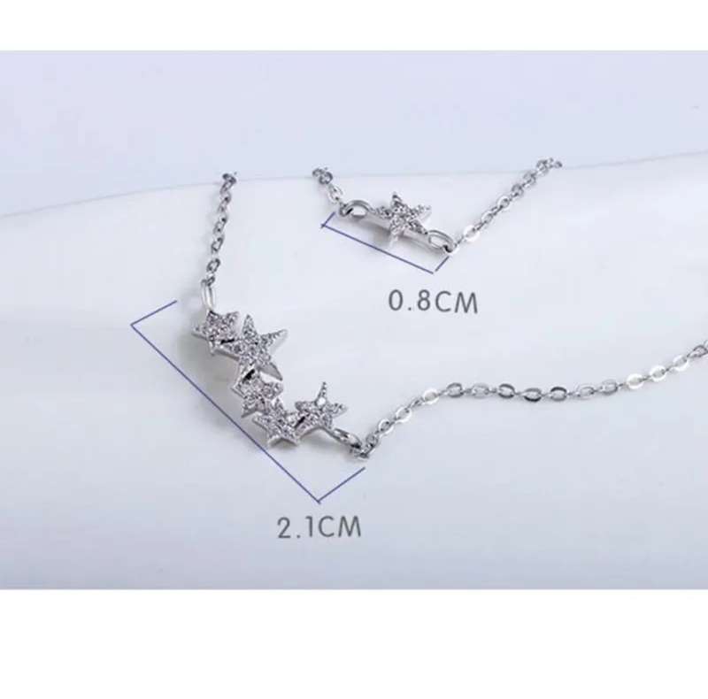 925 Silver Galaxy of Stars Necklace