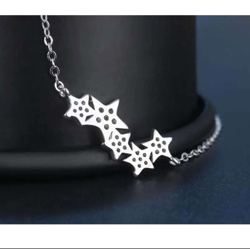 925 Silver Galaxy of Stars Necklace