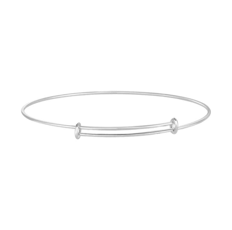 925 Silver Slider Bangle with Charm