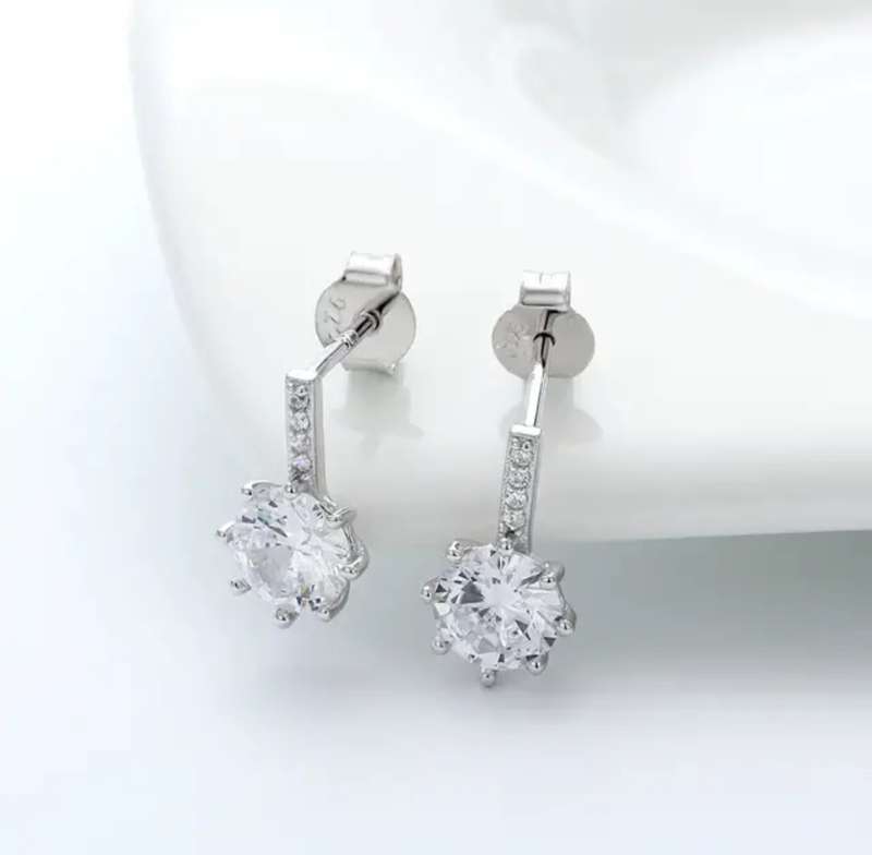 925 Silver Bijoux CZ Stud Earrings