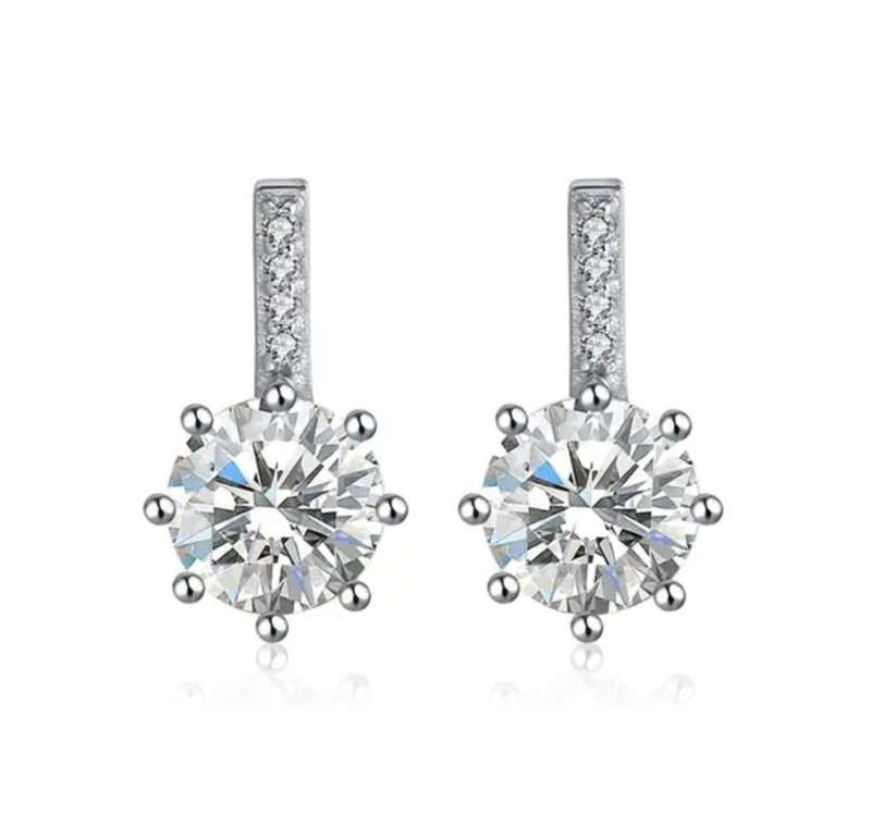 925 Silver Bijoux CZ Stud Earrings