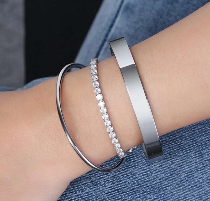 925 Silver Sparkling  3 mm CZ Tennis Bracelet