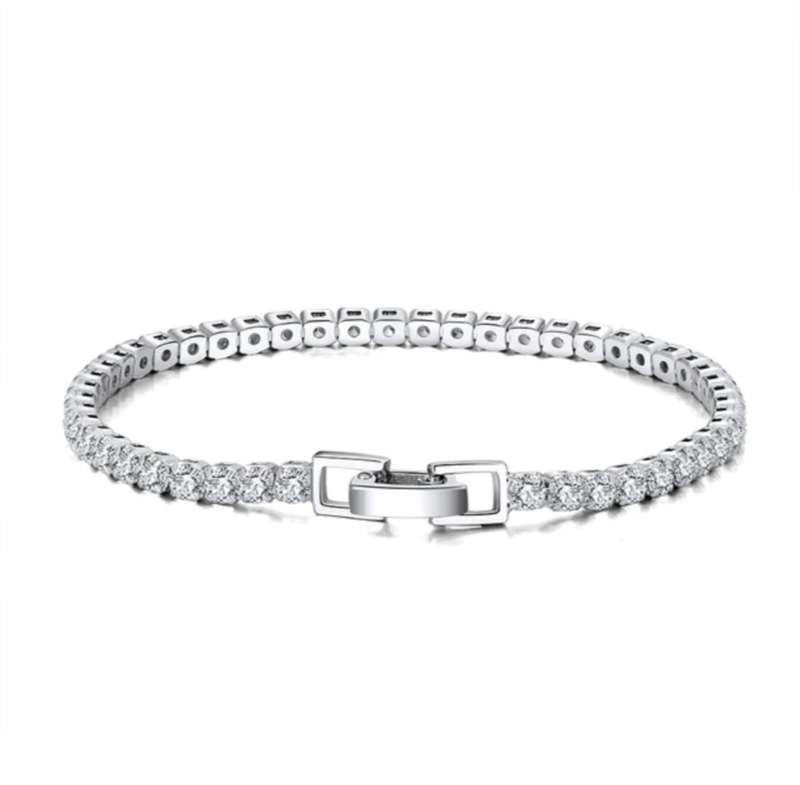 925 Silver Sparkling  3 mm CZ Tennis Bracelet
