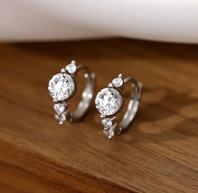 SPECIAL - 925 Silver CZ Earrings (3)