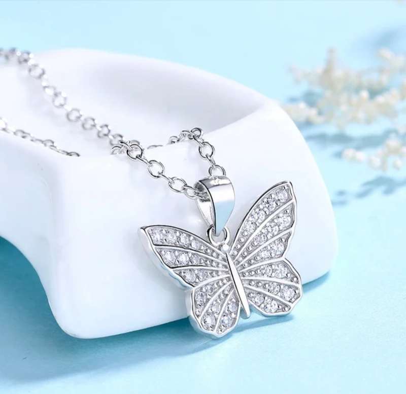 925 Silver Butterfly Necklace