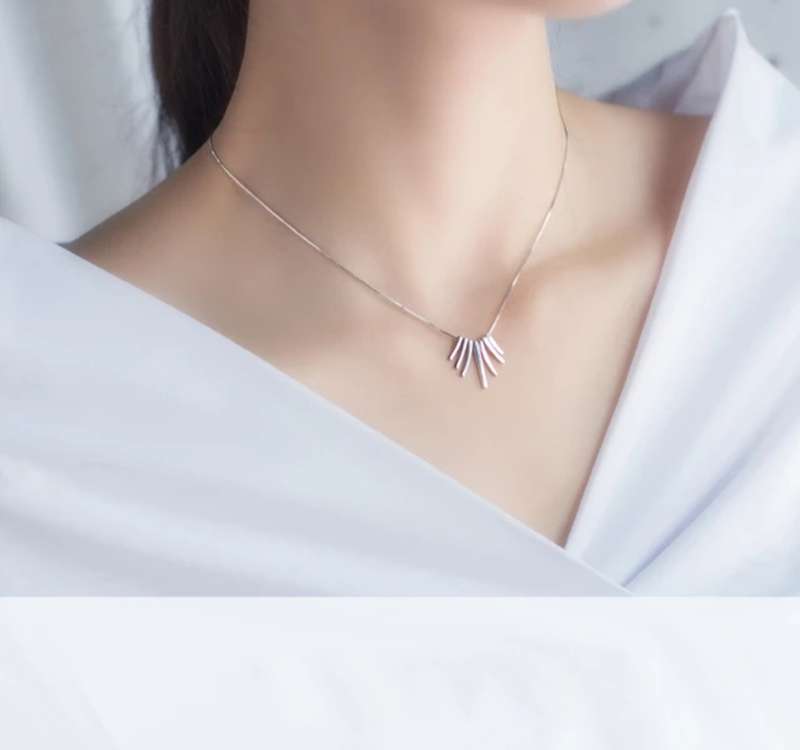 925 Silver Strips Necklace