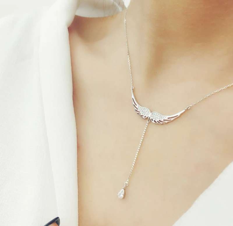 Sterling Silver Wings Necklace