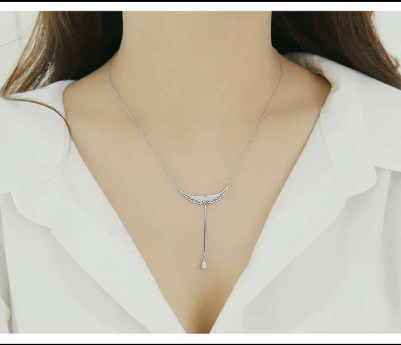 Sterling Silver Wings Necklace