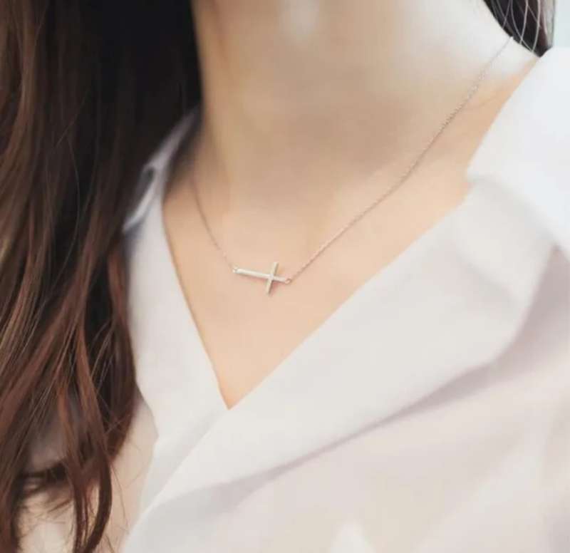 925 Silver Infinity Cross Necklace