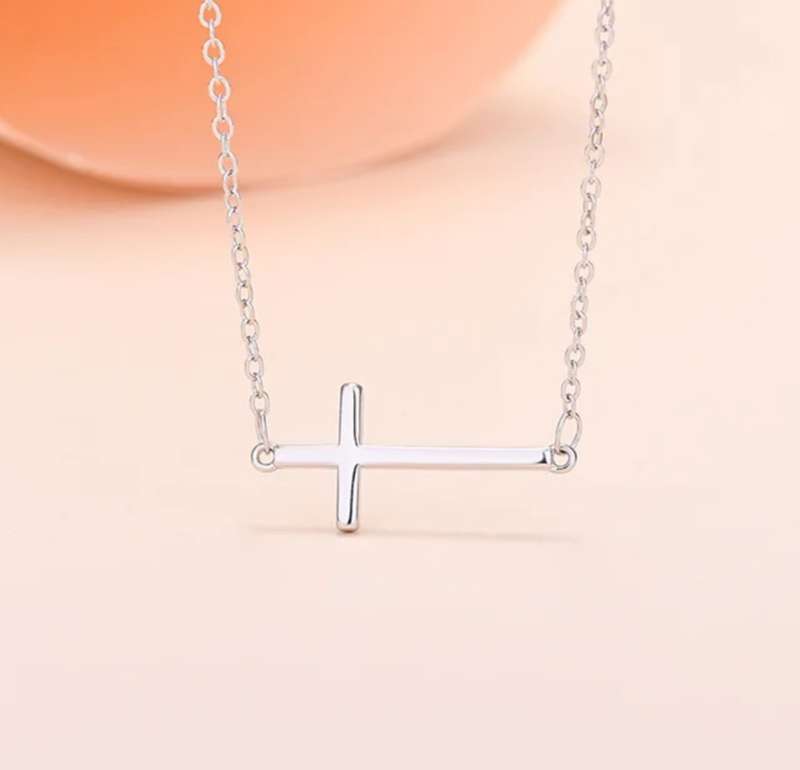925 Silver Infinity Cross Necklace