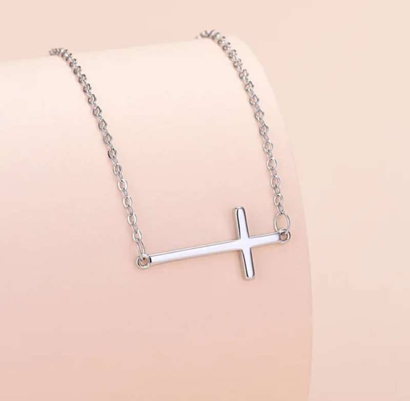 925 Silver Infinity Cross Necklace