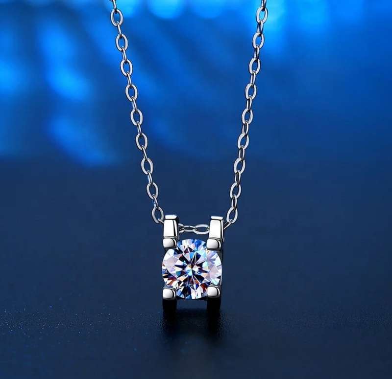 925 Silver CZ  Slider Necklace