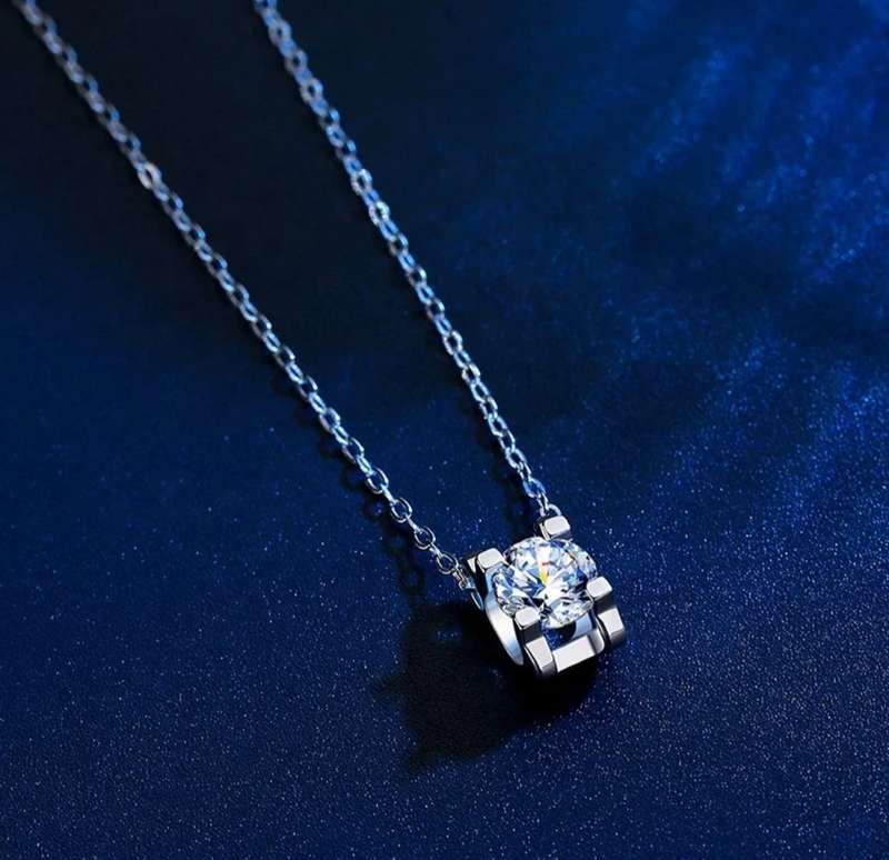 925 Silver CZ  Slider Necklace