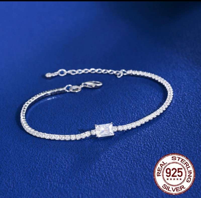 925 Sterling Silver CZ Bracelet