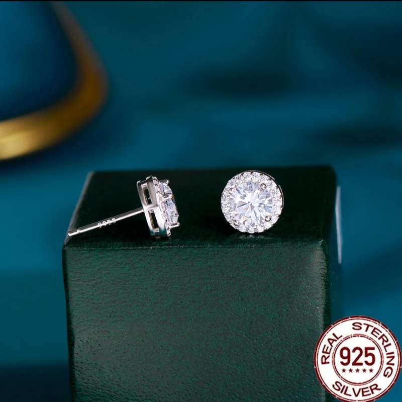 SPECIAL - Sterling Silver 6mm Round Brilliant Cut Cubic Zirconia Earrings