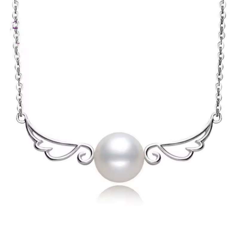 SPECIAL - 925 Silver Angel Wing Pearl Necklace