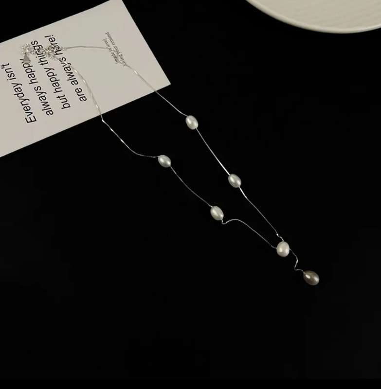 925 Silver French Elegant Fresh Water Pearl Necklace