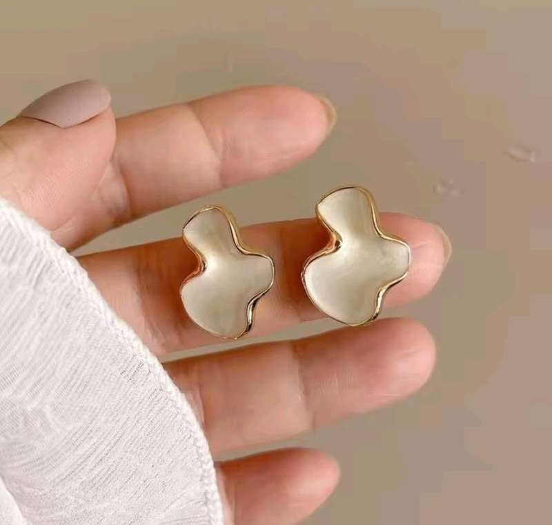 925 Silver Gold Plated Cloud Earrings