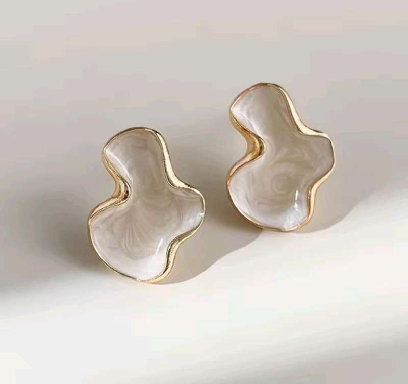 925 Silver Gold Plated Cloud Earrings