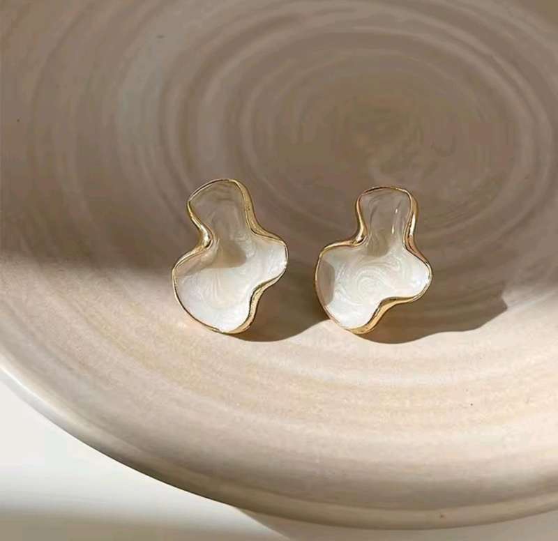 925 Silver Gold Plated Cloud Earrings