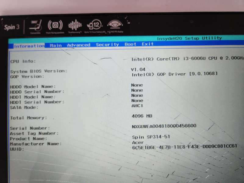 Acer Touch screen Core i3-6th Gen Laptop up for Grabs - ****** R30 SHIPPING *****