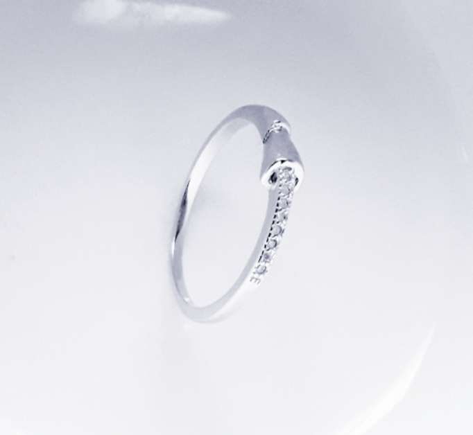 S925 Sterling Silver Micro Pave Ring