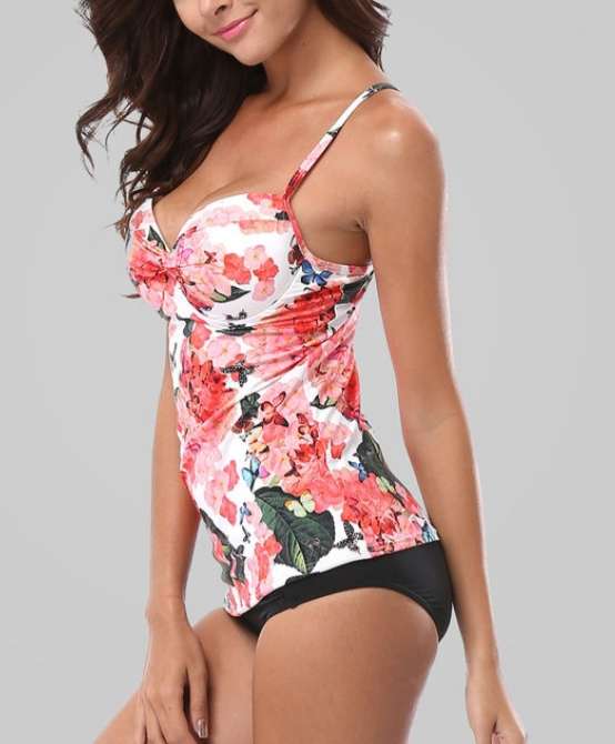 Two Piece Tankini Swimsuit - Small