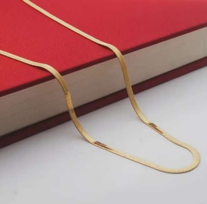Stainless Steel Herringbone Necklace
