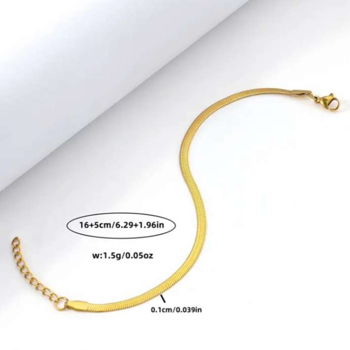 Stainless Steel Herringbone Bracelet