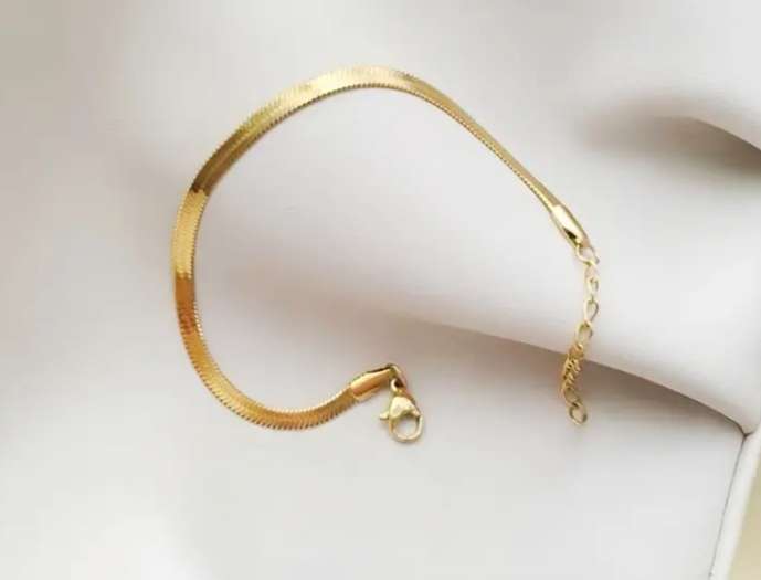 Stainless Steel Herringbone Bracelet