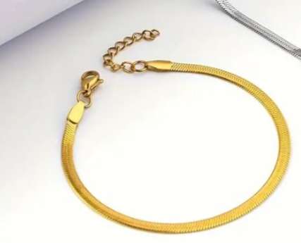 Stainless Steel Herringbone Bracelet