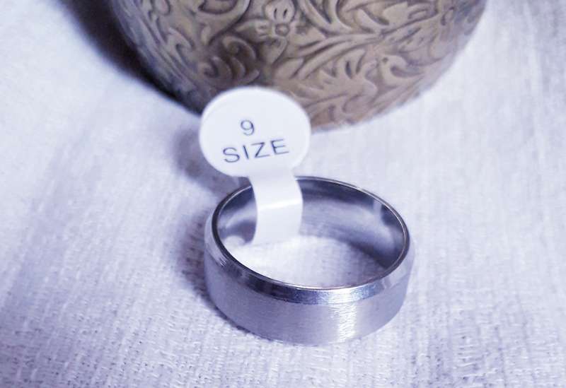 6mm Stainless Steel Ring Size 9