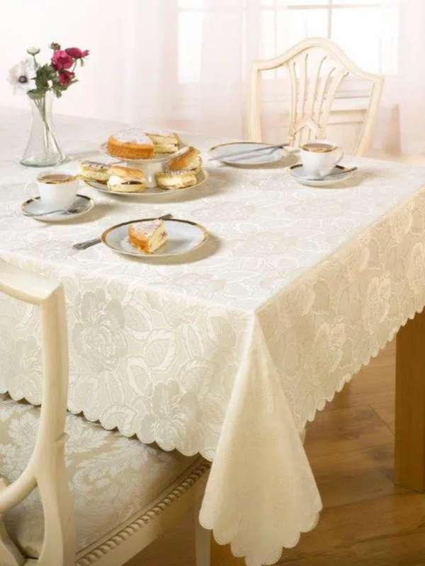 Rose Damask Tablecloth 150cm × 250cm