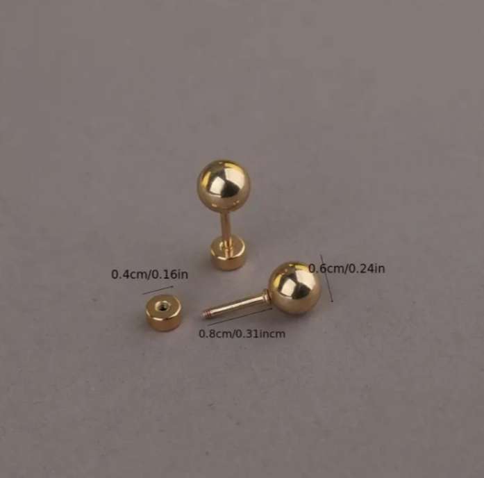 Stainless Steel No-Fade Bracelet and Ball Stud Earrings